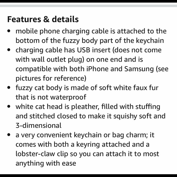 🐱 NWT KEYCHAIN CELL PHN CHARGER🐱 - Picture 6 of 7